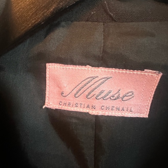 Muse by Cristian Chenail Black Wool Blend Coat – Size 14 - Picture 2 of 2